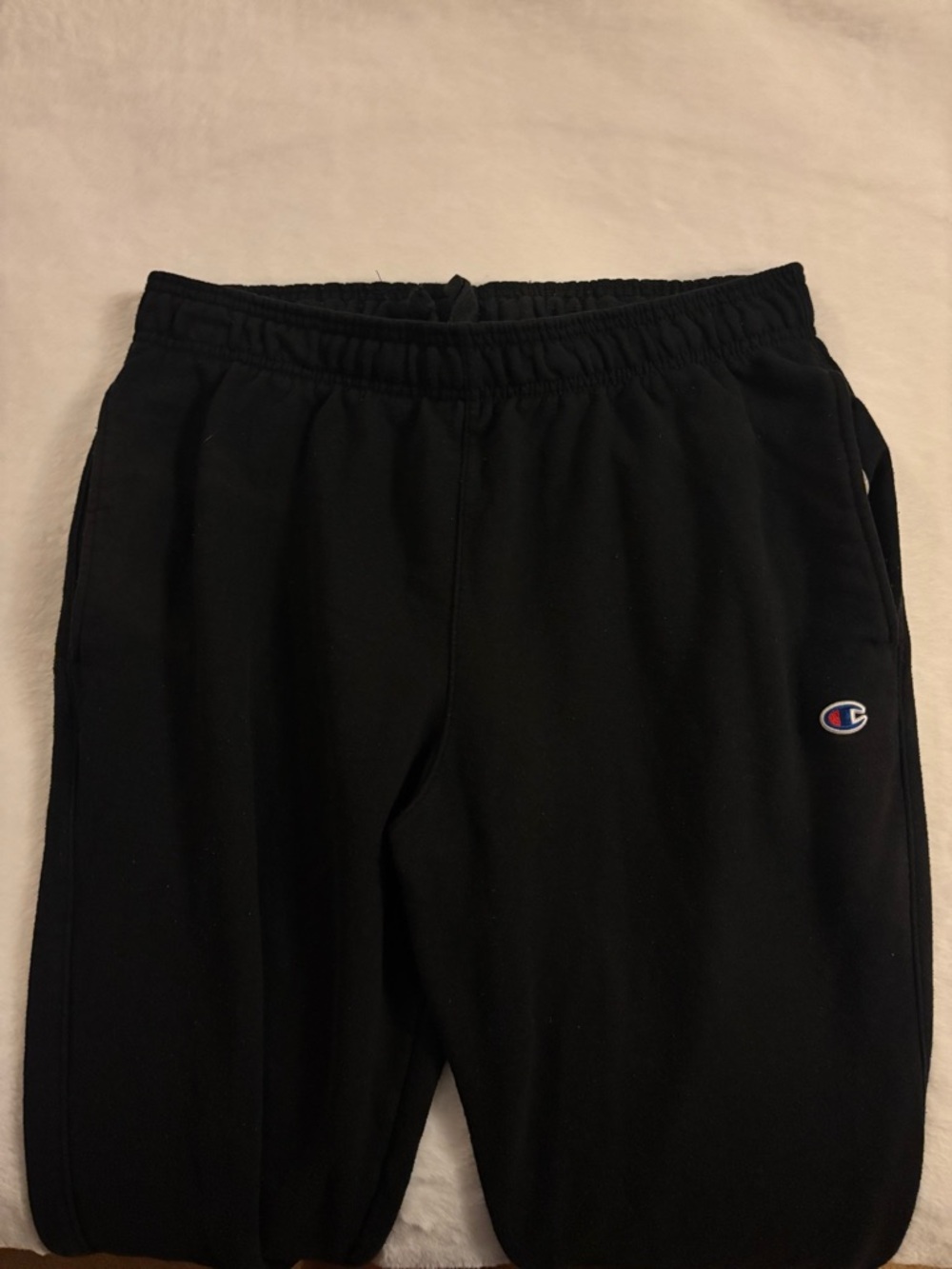 Champion Kids Black Jogger Sweatpants with Logo